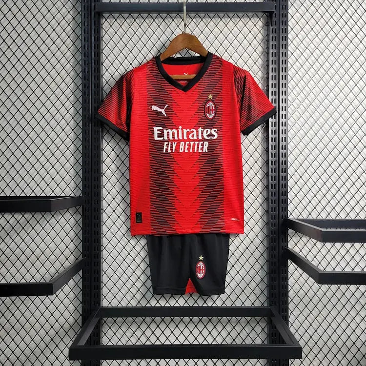 MAILLOT ENFANT AC MILAN DOMICILE 2023/2024 Onze Maillots