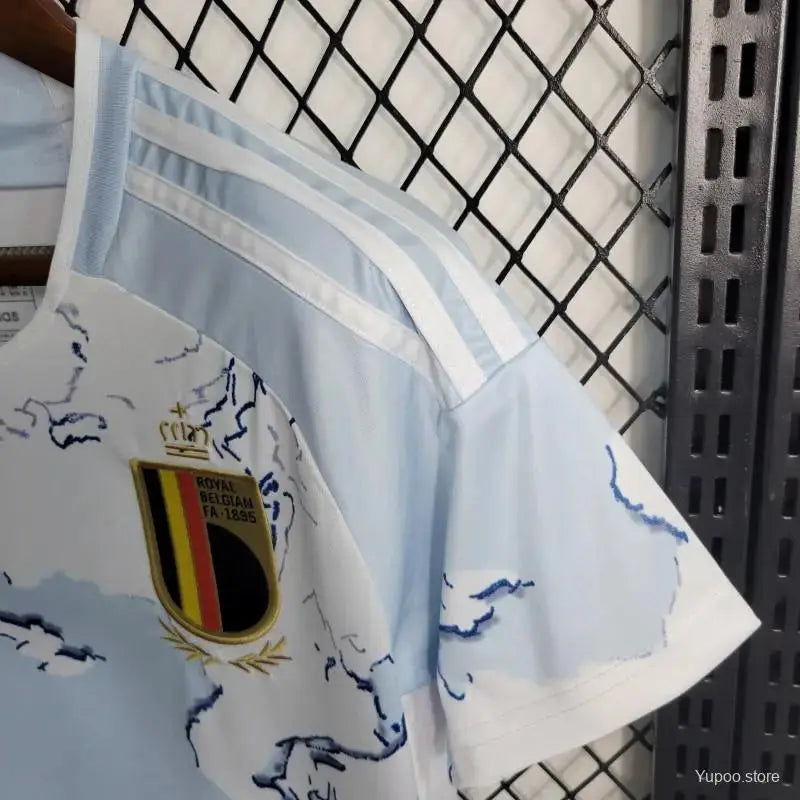 Maillot Femme Belgique Extérieur "Bleu Clair" 2023/2024 YamaFoot