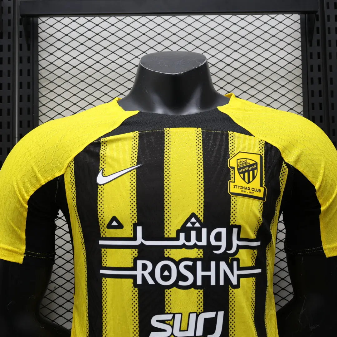 MAILLOT AL ITTIHAD DOMICILE "Jaune, Noir" 2024/2025 Onze Maillots