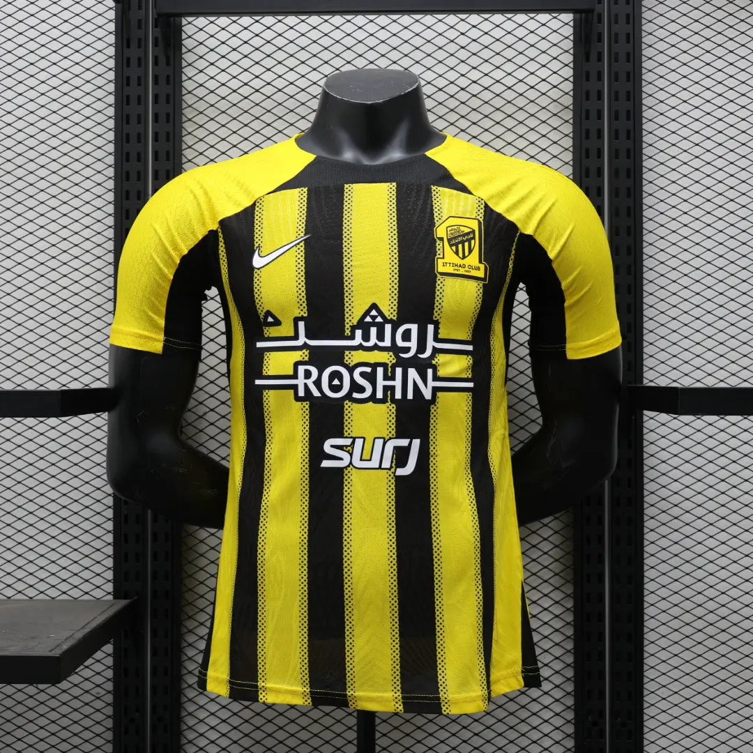 MAILLOT AL ITTIHAD DOMICILE "Jaune, Noir" 2024/2025 Onze Maillots