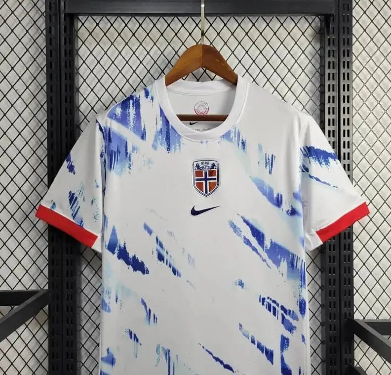 Maillot Norvège Extérieur "Blanc, Bleu" 2024 YamaFoot