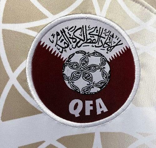 Maillot Qatar Extérieur "blanc,or" 2022/2023 Jaya Foot