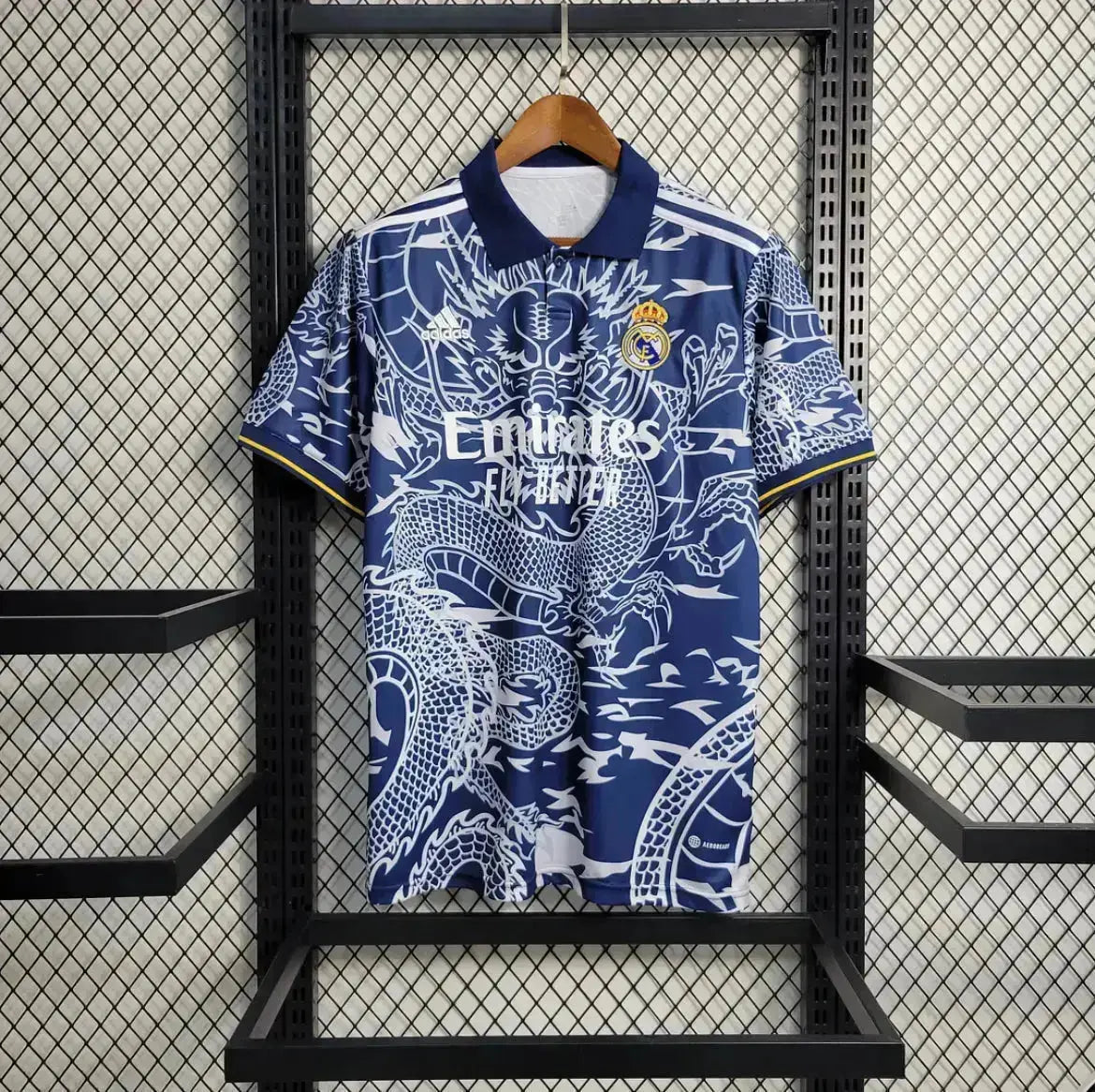 Maillot Real Madrid Chinois Dragon édition Spéciale 2023-2024 - Bleu Yama