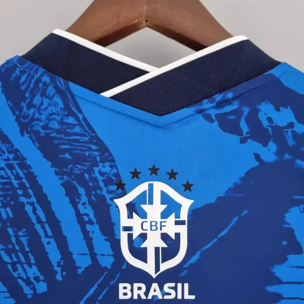 Maillot du Brésil concept bleu 2024 Yama