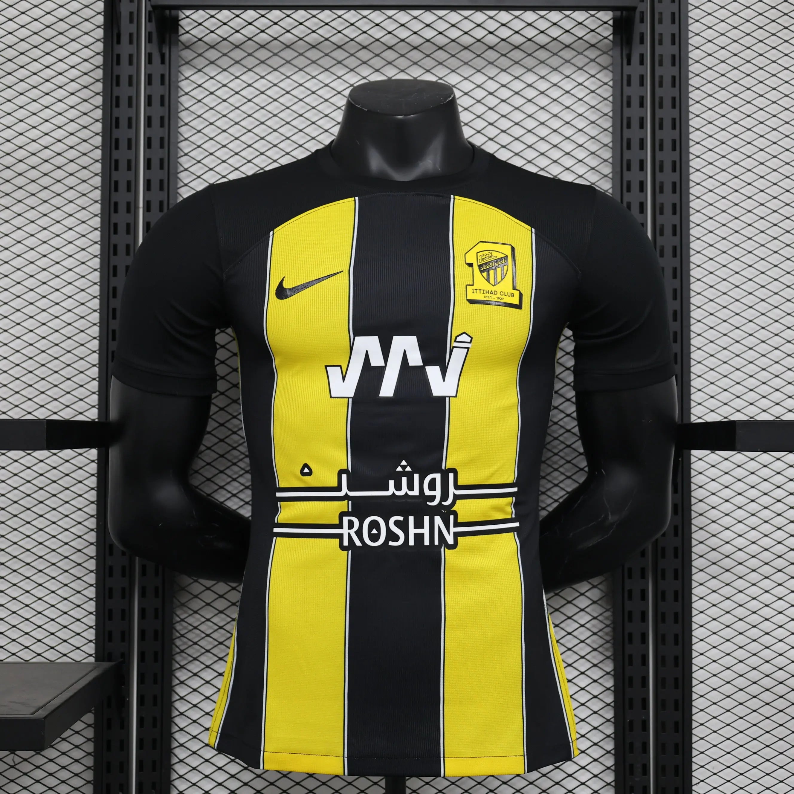 MAILLOT AL ITTIHAD DOMICILE "Noir, Jaune" 2023/2024 Onze Maillots