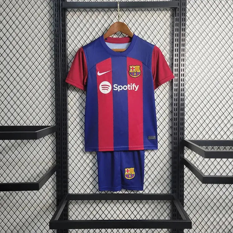 MAILLOT ENFANT FC BARCELONE DOMICILE 2023/2024 Onze Maillots