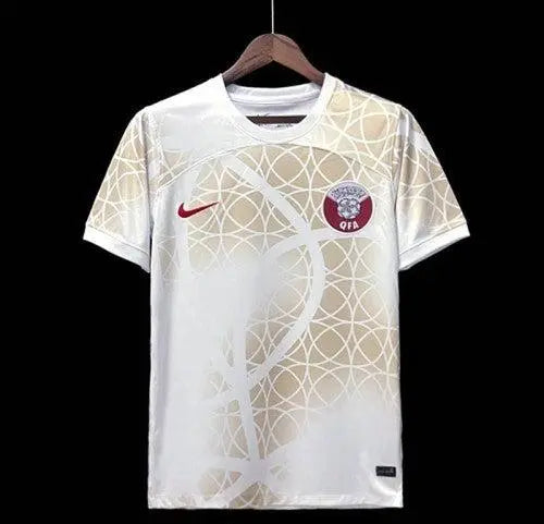 Maillot Qatar Extérieur "blanc,or" 2022/2023 Jaya Foot